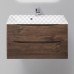 Тумба с раковиной BelBagno Marino 800-2C-SO-RW-P Rovere Moro