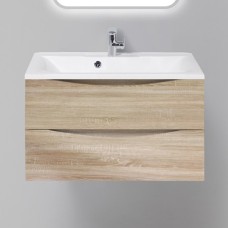 Тумба с раковиной BelBagno Marino 800-2C-SO-WO-P Rovere Bianco