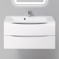 Тумба с раковиной BelBagno Marino 900-2C-SO-BL-P Bianco Lucido