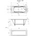 Акриловая ванна 1Marka Classic 170х70 на каркасе