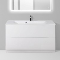 Тумба с раковиной BelBagno Marino 1000-2C-PIA-BL-P Bianco Lucido