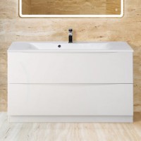 Тумба с раковиной BelBagno Marino 1200-2C-PIA-BL-P Bianco Lucido