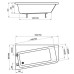 Акриловая ванна Ravak 10° 170х100 L на ножках