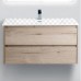 Тумба с раковиной BelBagno Kraft 1000-2C-SO-RGB Rovere Galifax Bianco