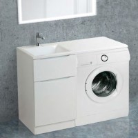 Тумба с раковиной BelBagno Lavanderia 580/1200-2C-PIA-BL Bianco Lucido