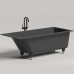 Ванна из литьевого мрамора Salini Cascata Kit 170х75 104323MRH на ножках