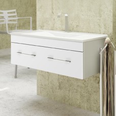 Тумба с раковиной Санвит Квадро 100 Lux белая