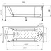 Акриловая ванна Vannesa Николь 168x70 на каркасе
