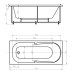 Акриловая ванна Акватек Лея 170х75 на каркасе