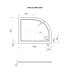 Душевой поддон Эстет Омега 100х80 правый
