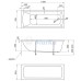 Акриловая ванна 1Marka One Modern 130х70 на каркасе