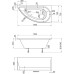 Акриловая ванна 1Marka Piccolo 150х75 L на каркасе