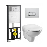Унитаз с инсталляцией Vitra Normus 9773B003-7202 клавиша в комплекте