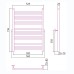 Водяной полотенцесушитель Стилье Универсал-53 80х50 П18