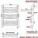 Электрический полотенцесушитель Ника ARC ЛД (Г2) ВП 100/50 левый тэн