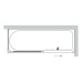 Шторка для ванны Vegas Glass 140х180 ZV+ZVF 180*80 08 01