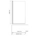Шторка для ванны WasserKRAFT Berkel 140х80 48P01-80WHITE