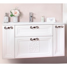 Тумба под раковину Бриклаер Адель 105 белый глянец