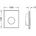Кнопка для инсталляции Tece TECEloop Urinal 9242662 мятный зеленый/нержавеющая сталь с покрытием против отпечатков пальцев