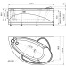 Акриловая ванна Vannesa Варна 165х105 R на каркасе