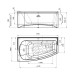 Акриловая ванна Радомир Орегона 170х100 левая на каркасе