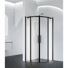 Душевой уголок BelBagno Acqua R-2-100-C-NERO без поддона