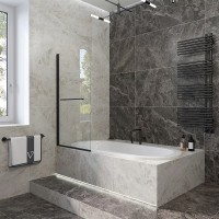 Шторка для ванны Veconi PL79B-80-01-C4 стекло прозрачное