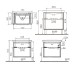 Тумба с раковиной Vitra Sento 78 60836 антрацит