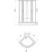 Душевой уголок Тритон Стандарт 90х90 А лён с поддоном