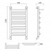 Водяной полотенцесушитель Акванерж Зиг-Заг с полкой 120х50