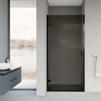 Душевая дверь Vincea Flex VDP-1F900CGB черный, стекло тонированное