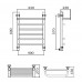 Водяной полотенцесушитель Акванерж Скоба Прямая с полкой 60х40