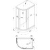 Душевая кабина Тритон Коралл 120x80 А ДН4 правая мозаика