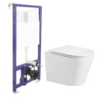 Унитаз WeltWasser Salzbach 004 GL-WT с инсталляцией Berges Novum