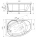 Акриловая ванна Vannesa Монти 150х105 L на каркасе