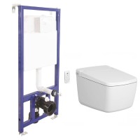 Унитаз Vitra V-Care Prime 7231B403-6216 с сиденьем с инсталляцией Berges Novum