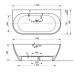 Ванна из литьевого мрамора Эстет Майами 170 x 85.5