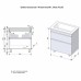 Тумба с раковиной Style Line Атлантика 80 Люкс ясень перламутр Plus напольная