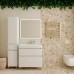 Тумба с раковиной Style Line Атлантика 80 Люкс антискрейч белая Plus напольная