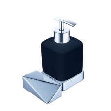 Дозатор для жидкого мыла Boheme New Venturo 10317-CR-B хром/черный