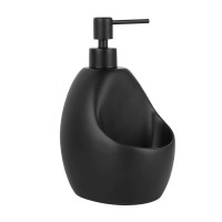 Дозатор для жидкого мыла WasserKRAFT K-8099BLACK с емкостью для губки