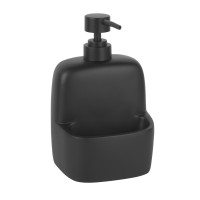 Дозатор для жидкого мыла WasserKRAFT K-8499BLACK с емкостью для губки