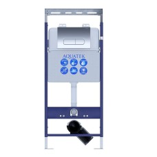 Инсталляция для унитаза Акватек Easy Fix INS-0000009 с кнопкой KDI-0000016 хром