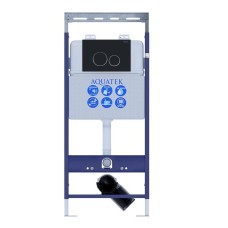 Инсталляция для унитаза Акватек Easy Fix INS-0000009 с кнопкой KDI-0000020 матовый черный