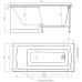 Акриловая ванна Timo Ritta 150х70 на каркасе