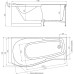 Акриловая ванна Timo Vino 150х90 левая на каркасе