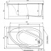 Акриловая ванна Timo Iva 160х100 правая