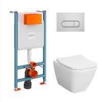 Унитаз с инсталляцией Vitra Integra Square 9856B003-7207