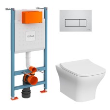 Унитаз с инсталляцией Vitra Zentrum Square 9875B003-7201