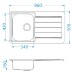 Кухонная мойка Alveus Line 20 Lei-90 86x50